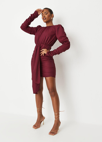 Вишневое кэжуал платье футляр Missguided однотонное