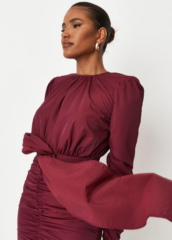 Вишневое кэжуал платье футляр Missguided однотонное