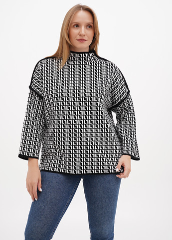 Черно-белый демисезонный свитер Kiss Me