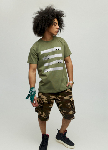 Хаки (оливковая) футболка мужская YAPPI