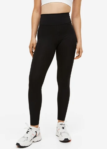 Черные демисезонные леггинсы H&M