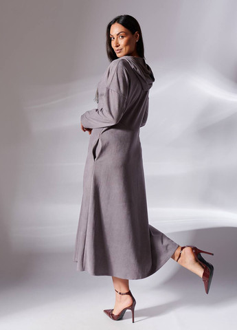 Світло-сіра кежуал сукня LibeAmore однотонна