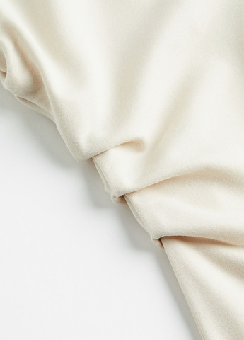 Кремовое кэжуал платье H&M однотонное