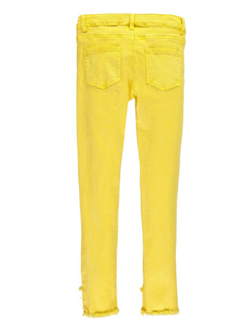 Желтые демисезонные зауженные джинсы MEK