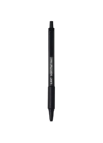 Набор шариковых ручек 12 шт автоматических Soft Feel, 1 мм. Черные (SCSF11-Blk) (BICSCSF11BK) Bic (255254346)