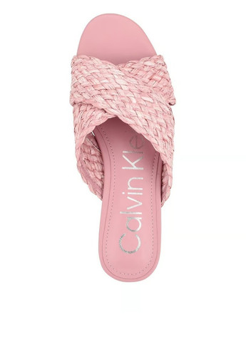 Розовые шлепанцы Calvin Klein плетение