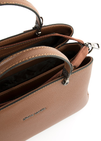 Сумка Pierre Cardin каркасна сумка однотонна коричнева кежуал