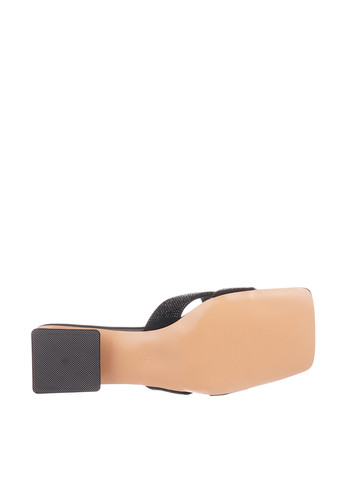 Черные шлепанцы Blizzarini со стразами