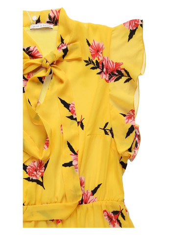 Жовтий кежуал сукня MINT&BERRY з квітковим принтом