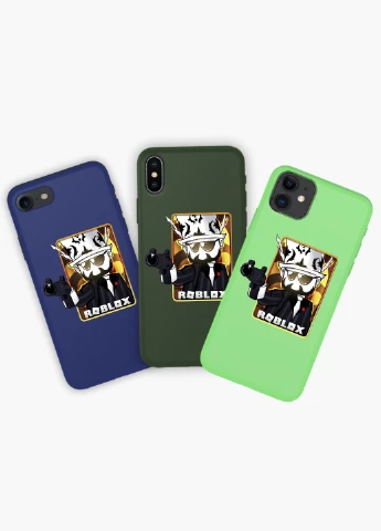 Чехол силиконовый Apple Iphone 8 Роблокс (Roblox) Белый (6151-1222) MobiPrint (219333654)
