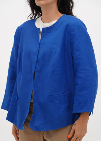 Синий женский жакет Ralph Lauren однотонный - демисезонный
