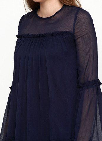 Темно-синя кежуал сукня а-силует, на підкладі H&M однотонна