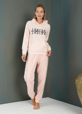 Светло-розовая всесезон пижама (худи, брюки) ECROU