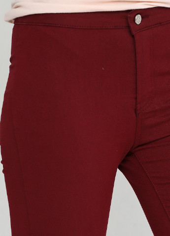 Бордовые кэжуал летние зауженные брюки Bikelife