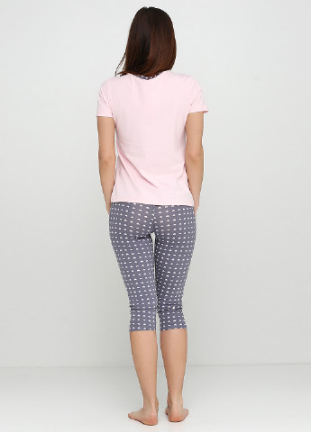 Светло-розовый демисезонный комплект (футболка, бриджи) Bahar