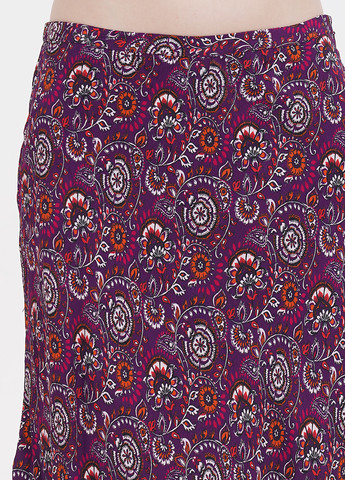 Фиолетовая кэжуал цветочной расцветки юбка Garnet Hill