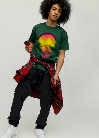 Темно-зелена футболка чоловіча YAPPI