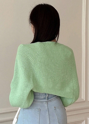 Зеленый демисезонный кардиган SHEIN