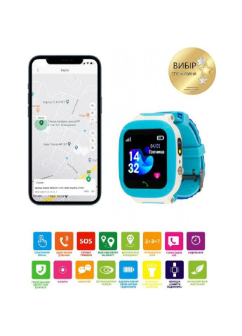 Смарт-часы GO004 Splashproof Camera+LED Blue Amigo (250096155)