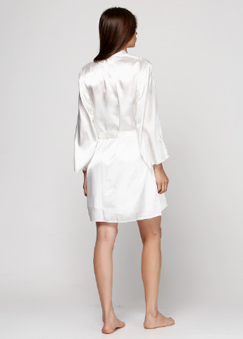 Білий демісезонний комплект (халат, нічна сорочка) My Enjoy