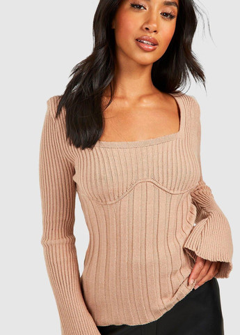 Бежевий демісезонний светр Boohoo