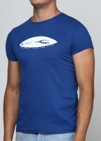 Синяя летняя футболка Rockamora