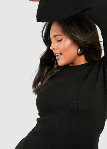 Чорна кежуал сукня Boohoo однотонна