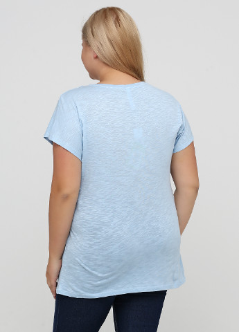 Голубая летняя футболка Sheego