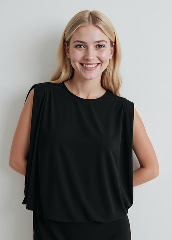 Черное коктейльное, кэжуал платье с открытой спиной Reserved однотонное