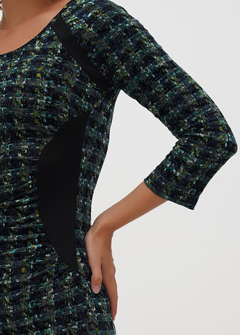 Комбінована кежуал сукня силуетна Sassofono в клітинку