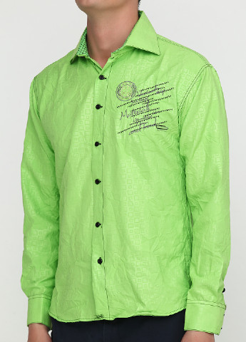 Салатовая кэжуал рубашка с рисунком La Corne с длинным рукавом