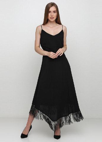 Черное кэжуал платье клеш Just Cavalli однотонное