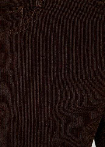 Коричневые кэжуал демисезонные прямые брюки KOTON