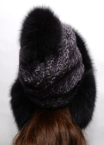 Женская зимняя меховая шапка ушанка из меха песца Меховой Стиль ушанка на трикотаже (212875026)