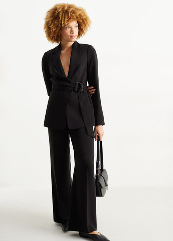 Черный женский жакет C&A однотонный - демисезонный