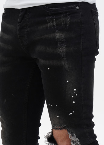 Черные демисезонные слим джинсы Boohoo