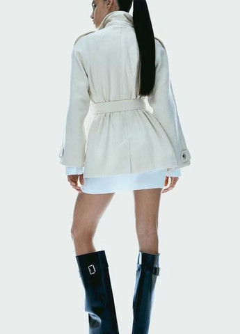 Кремове Кежуал напівпальто двобортне H&M однотонне