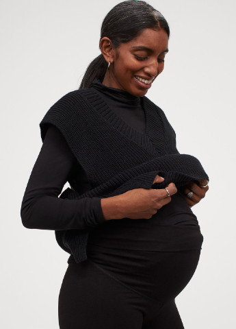 Черные летние леггинсы для беременных H&M