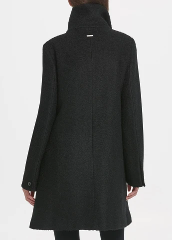 Чорне демісезонне Пальто однобортне DKNY