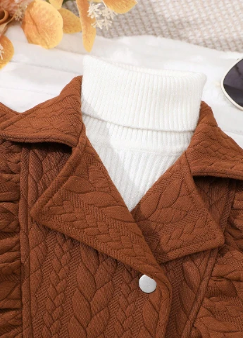Коричнева демісезонна куртка SHEIN