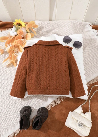 Коричнева демісезонна куртка SHEIN