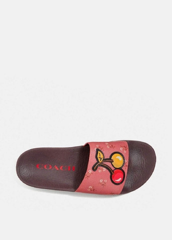 Розовые шлепанцы Coach