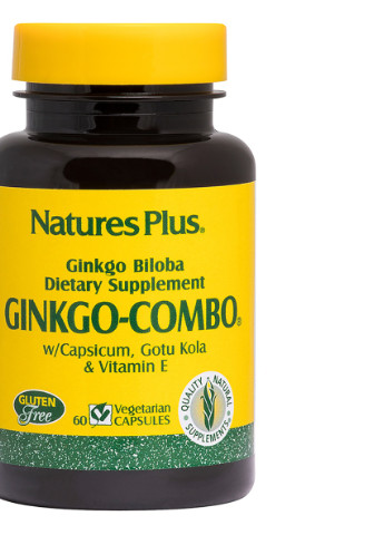 Гинкго Билоба Комбо Комплекс,, 60 вегетарианских капсул Natures Plus (228292287)