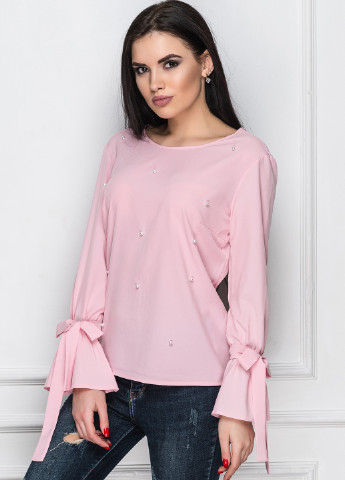 Светло-розовая демисезонная блуза Larionoff