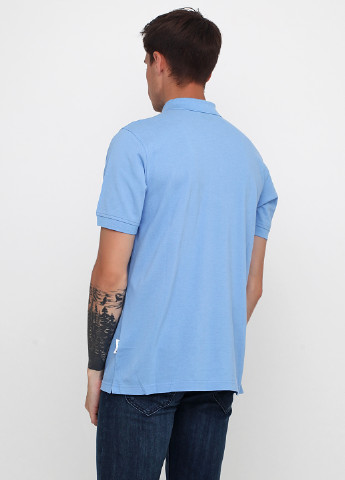 Голубой футболка-поло для мужчин Diadora с надписью