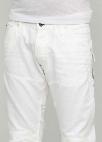 Белые летние прямые джинсы G-Star Raw