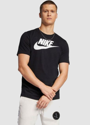 Черная футболка icon futura ar5004 regular fit Nike