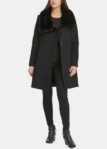 Чорне демісезонне Пальто DKNY