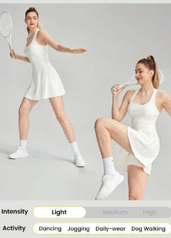 Білий спортивна сукня сукня-майка SHEIN однотонна