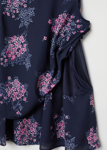 Темно-синяя летняя блуза для кормящих H&M